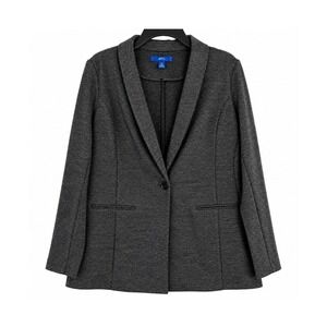 Apt 9 Womens Medium Gray Ponte Stretch Knit Blazer Jacket NWT Career